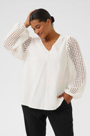 KAFFE CURVE V-Neck Blouse