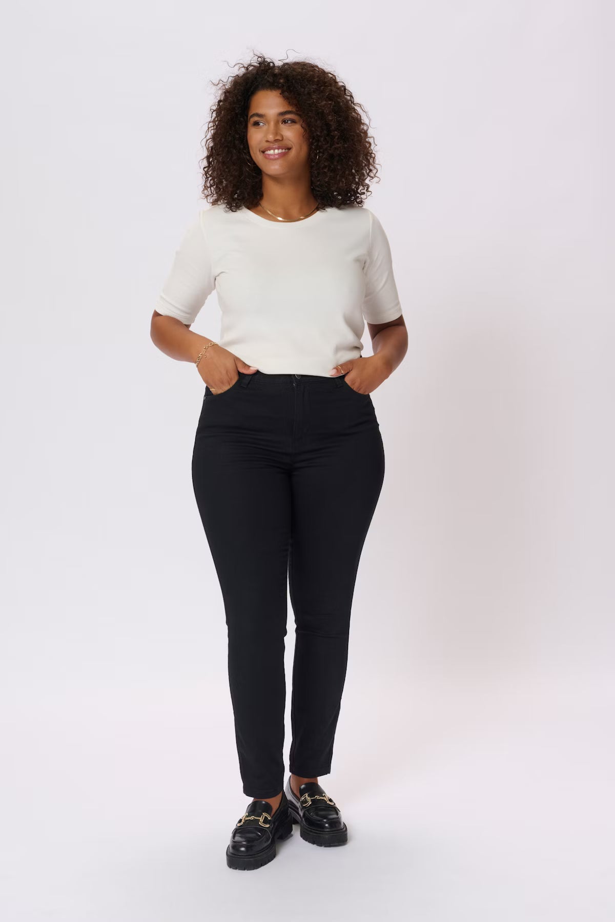 KAFFE CURVE Slim Denim Pants