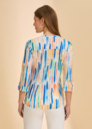 FDJ 3/4 Sleeve Printed Top