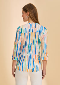 FDJ 3/4 Sleeve Printed Top