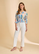 FDJ 3/4 Sleeve Printed Top