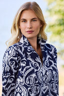 FOXCROFT Printed Damask L/S Blouse