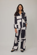 PISTACHE Abstract Print Blouse