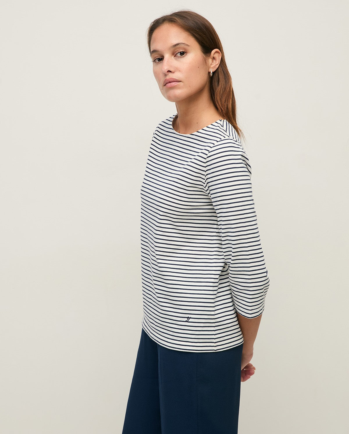 YERSE Striped Cotton T-Shirt
