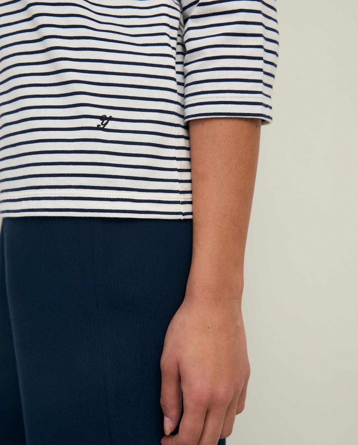 YERSE Striped Cotton T-Shirt
