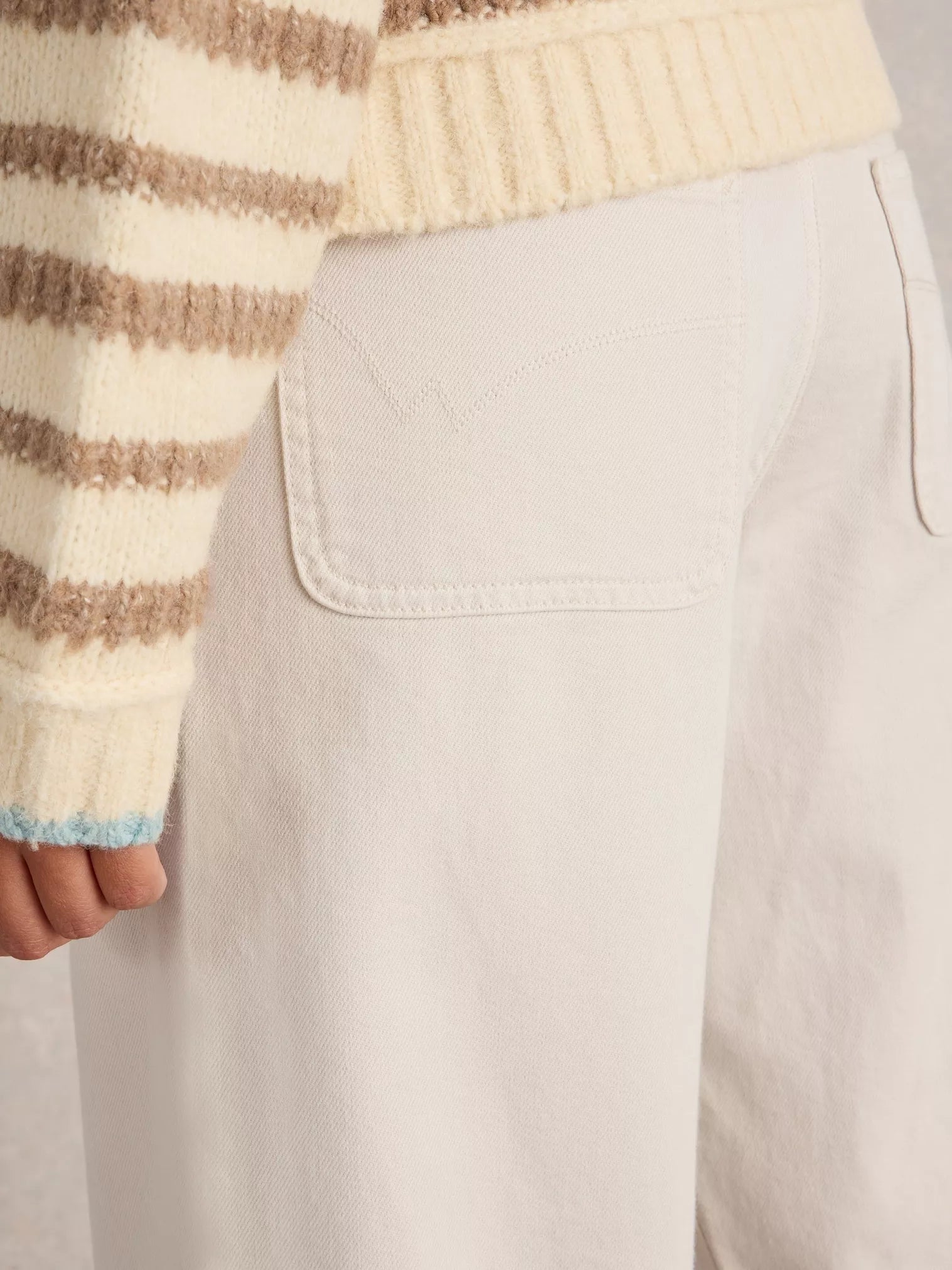 WHITE STUFF Cropped Wide Leg Jean