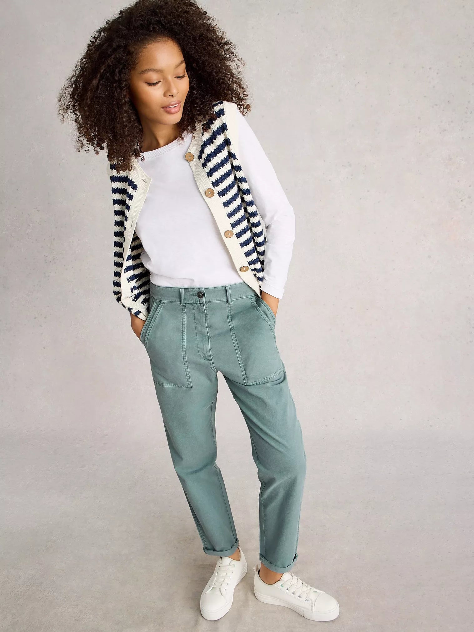 WHITE STUFF Twisted Chino Trousers