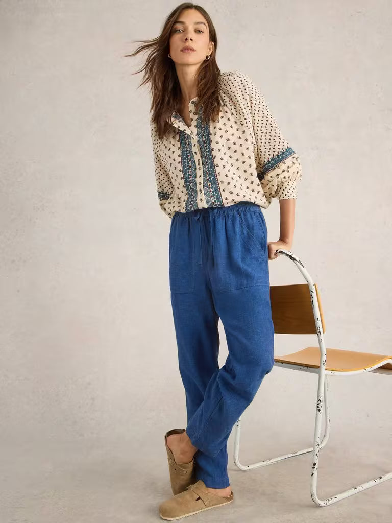 WHITE STUFF Linen Blend Trouser