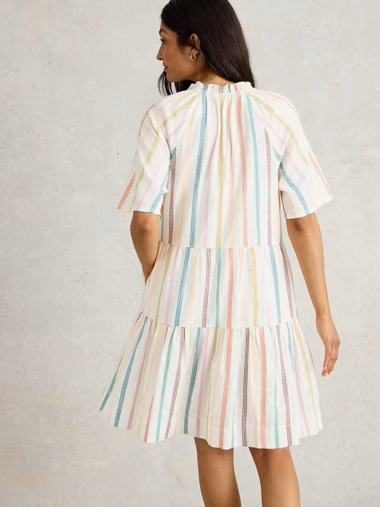 WHITE STUFF Cotton Tiered Dress