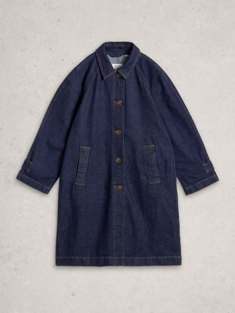 WHITE STUFF Oakleigh Denlim Long Sleeve Coat