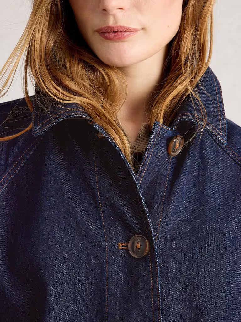 WHITE STUFF Oakleigh Denlim Long Sleeve Coat