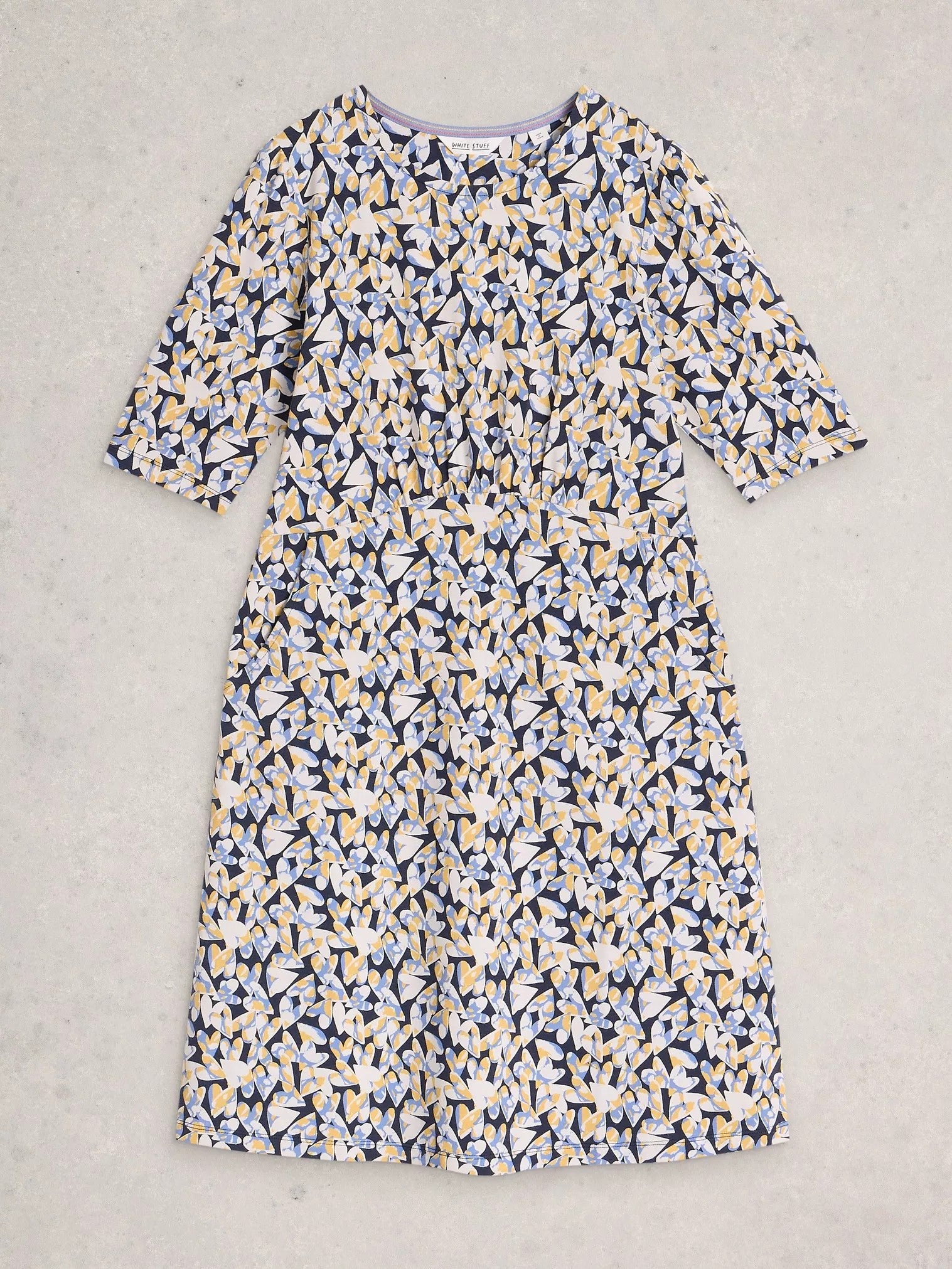 WHITE STUFF Olivia Jersey Crew Neck Dress