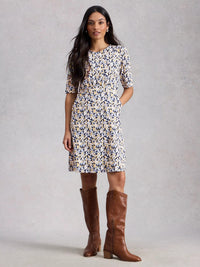 WHITE STUFF Olivia Jersey Crew Neck Dress