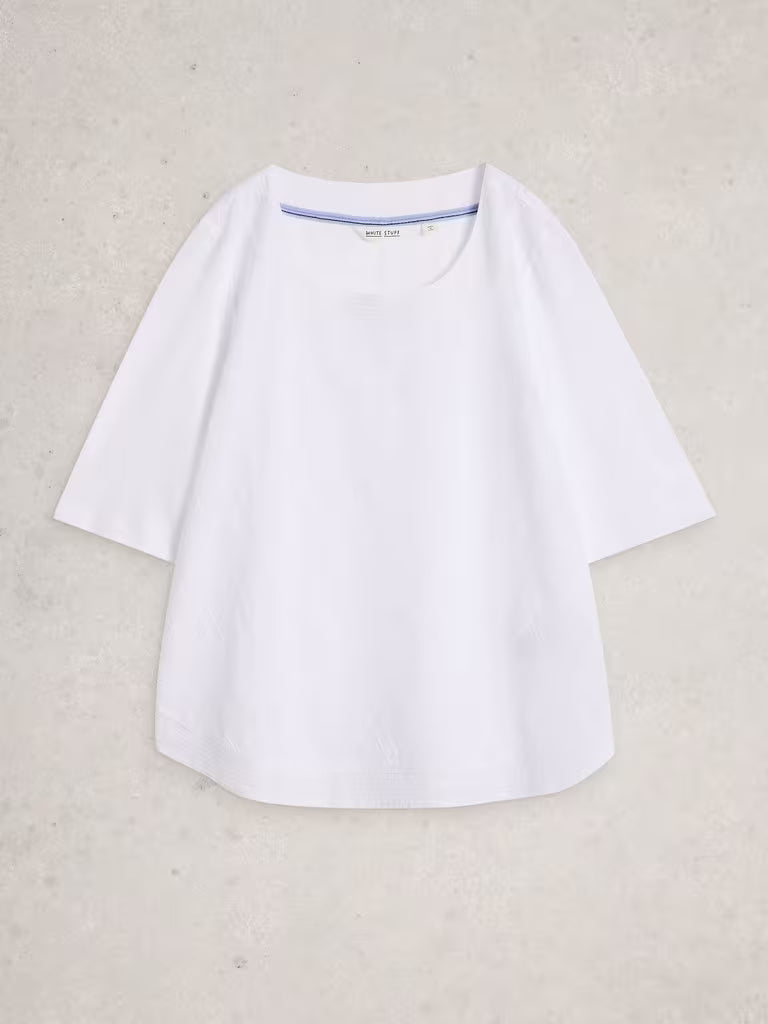 WHITE STUFF Weaver Broderie Tee