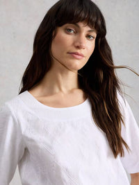 WHITE STUFF Weaver Broderie Tee