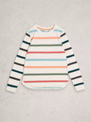 WHITE STUFF Striped Long-Sleeve T-Shirt