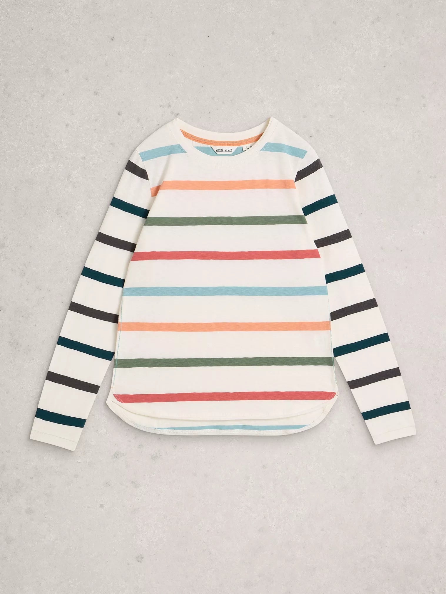 WHITE STUFF Striped Long-Sleeve T-Shirt