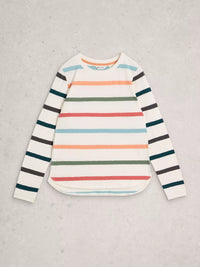 WHITE STUFF Striped Long-Sleeve T-Shirt