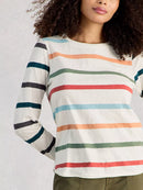 WHITE STUFF Striped Long-Sleeve T-Shirt