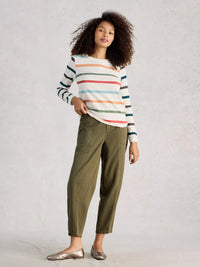 WHITE STUFF Striped Long-Sleeve T-Shirt