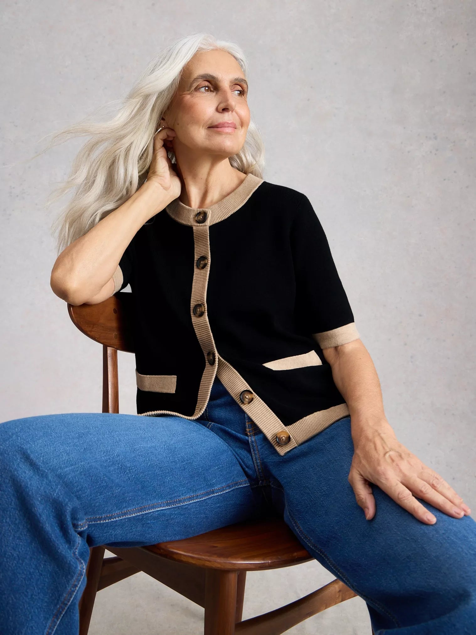 WHITE STUFF Charlotte Short Sleeve Cardigan