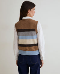 YERSE Striped Knit Vest