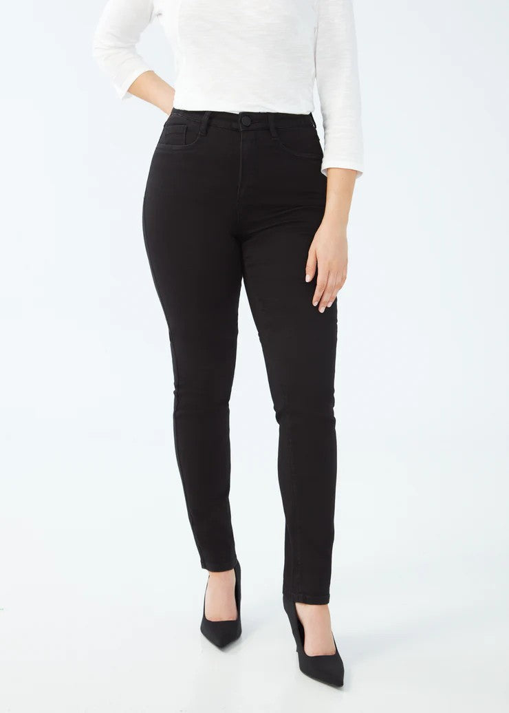 FDJ Peggy Black Straight Leg Jeans