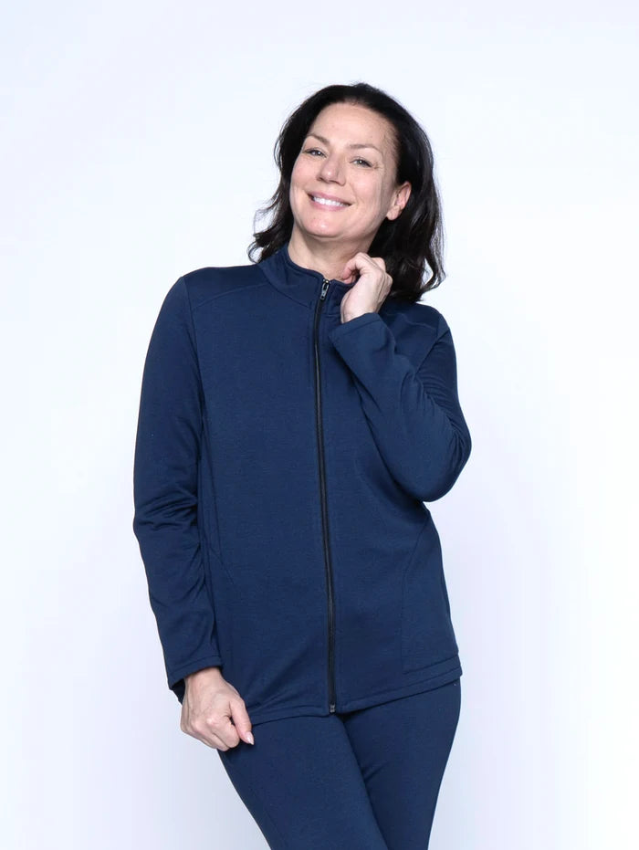 ISCA Brushed Knit Zip Up Jacket