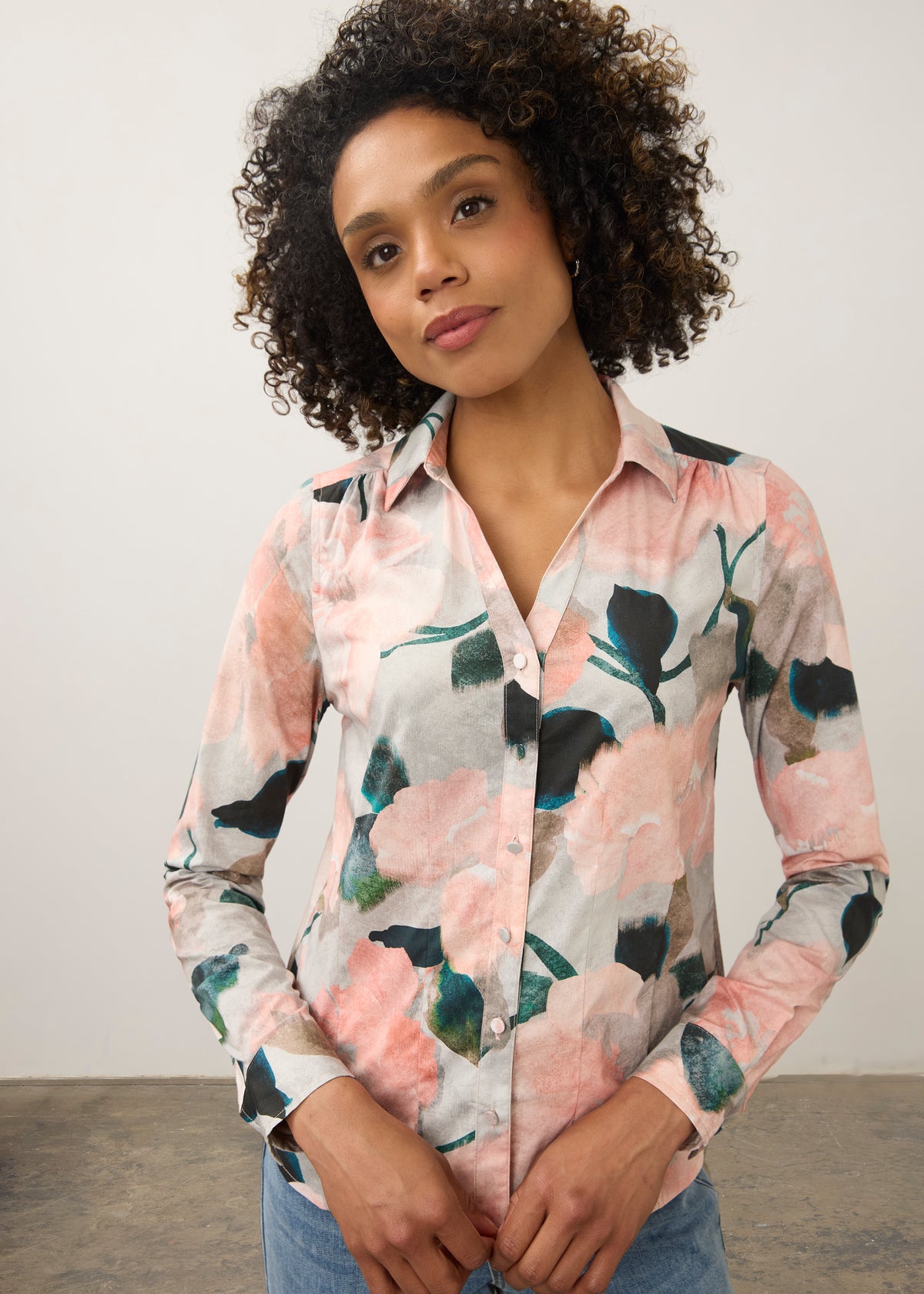 FDJ Split Neck Blouse