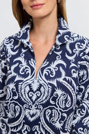 FOXCROFT Printed Damask L/S Blouse
