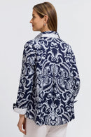 FOXCROFT Printed Damask L/S Blouse