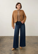 FDJ Collarless Knit Jacket