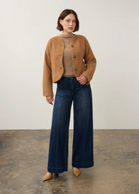 FDJ Collarless Knit Jacket