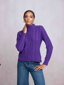 ALISON SHERI Cable Front Sweater