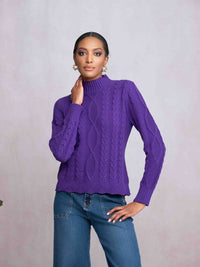 ALISON SHERI Cable Front Sweater