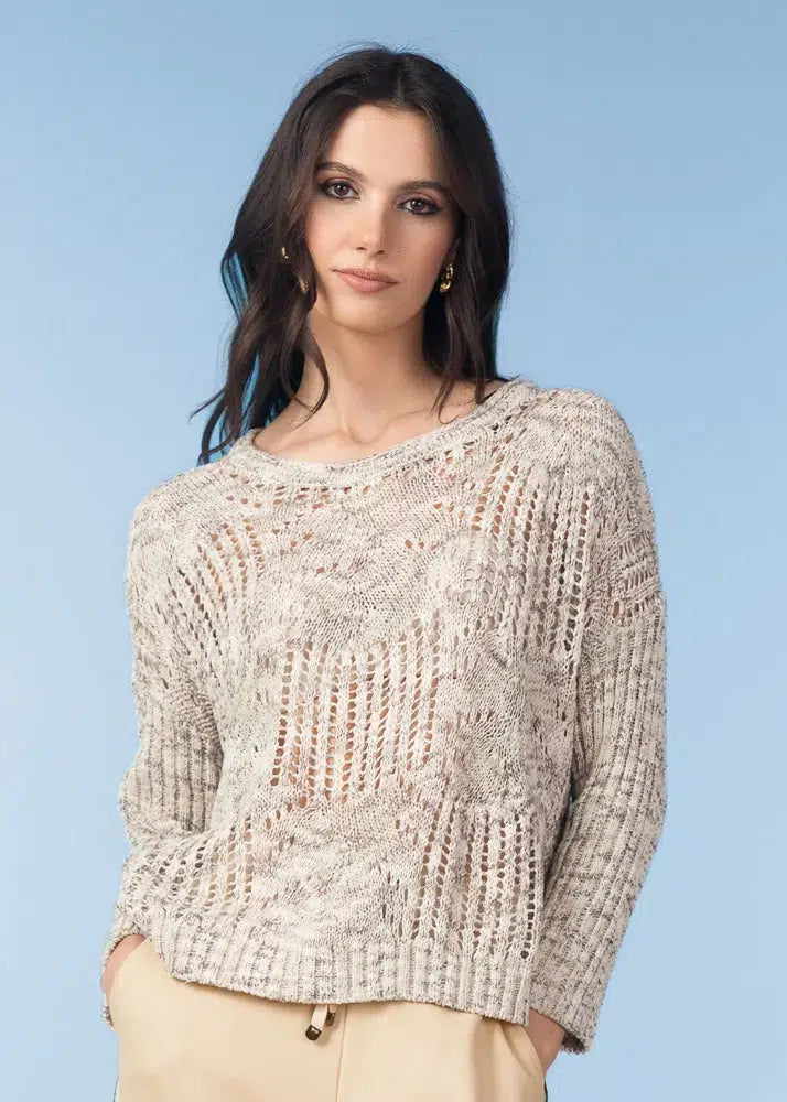 ALISON SHERI Open Weave Sweater