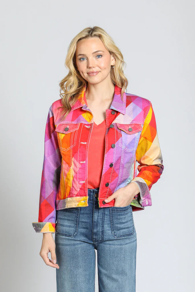 APNY Prism Print Jean Jacket