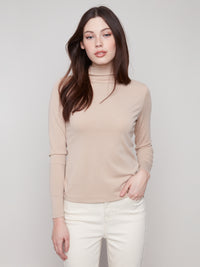 CHARLIE B Mock Neck L/S Top