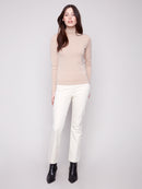 CHARLIE B Mock Neck L/S Top