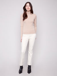 CHARLIE B Mock Neck L/S Top