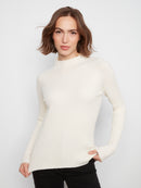 CHARLIE B Ribbed Mock Neck Sweater