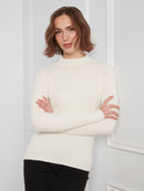 CHARLIE B Ribbed Mock Neck Sweater