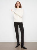 CHARLIE B Ribbed Mock Neck Sweater