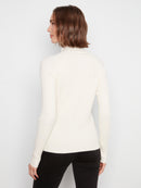 CHARLIE B Ribbed Mock Neck Sweater