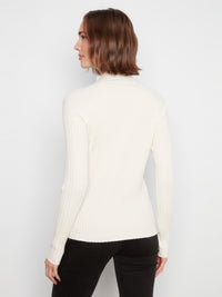 CHARLIE B Ribbed Mock Neck Sweater