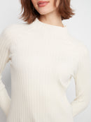 CHARLIE B Ribbed Mock Neck Sweater