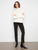 CHARLIE B Ribbed Mock Neck Sweater