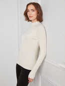 CHARLIE B Ribbed Mock Neck Sweater
