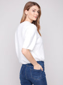 CHARLIE B Short Sleeve Sweater