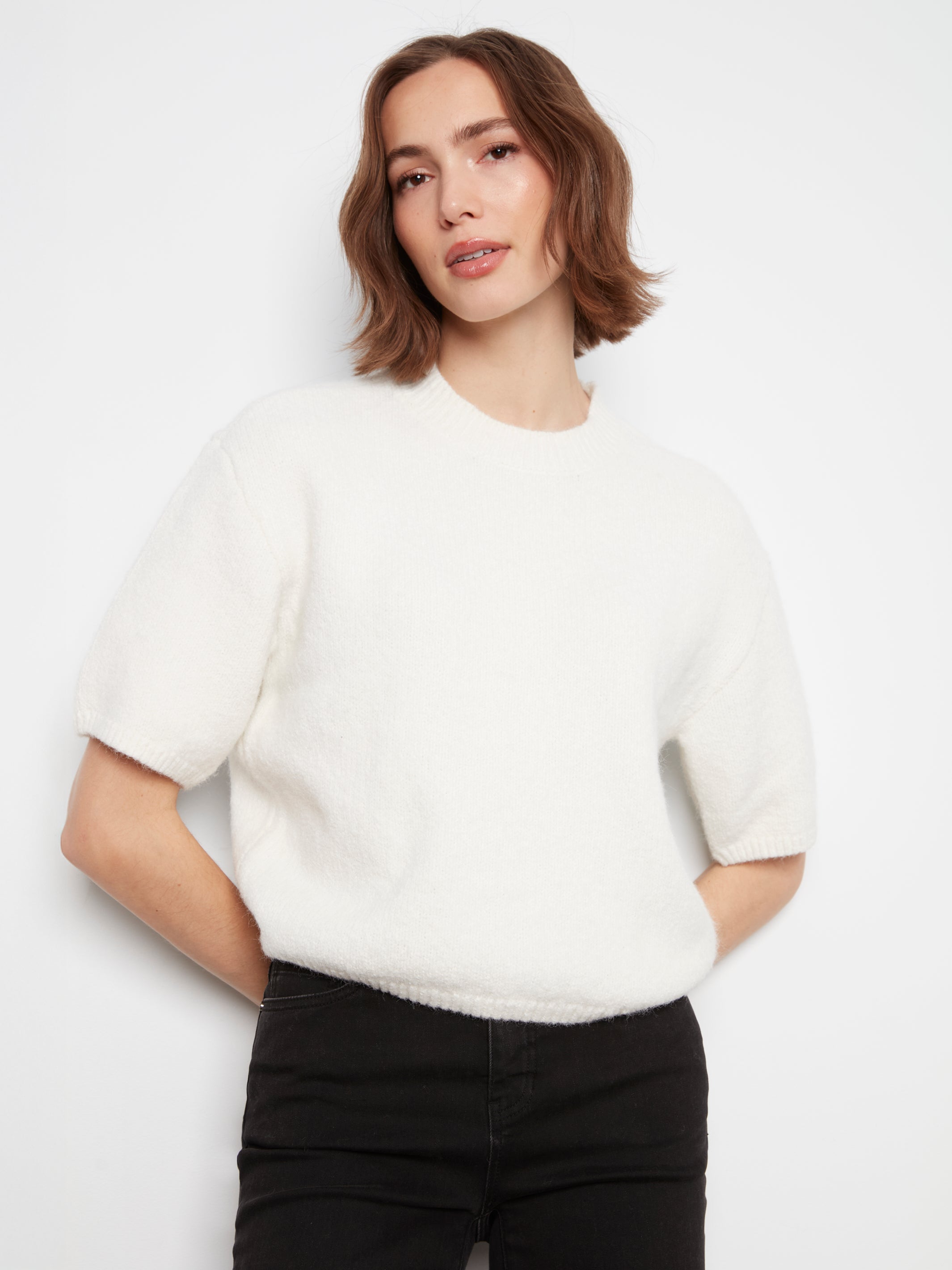 CHARLIE B Short Sleeve Sweater